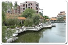 Dafu Village: Foshan, Guangdong επαρχία κάτω από τα δρομάκια του χωριού Zhangcha