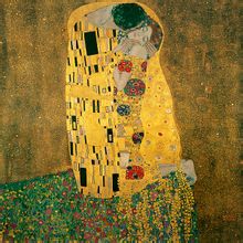 Kiss: Gustav Klimt ελαιογραφία